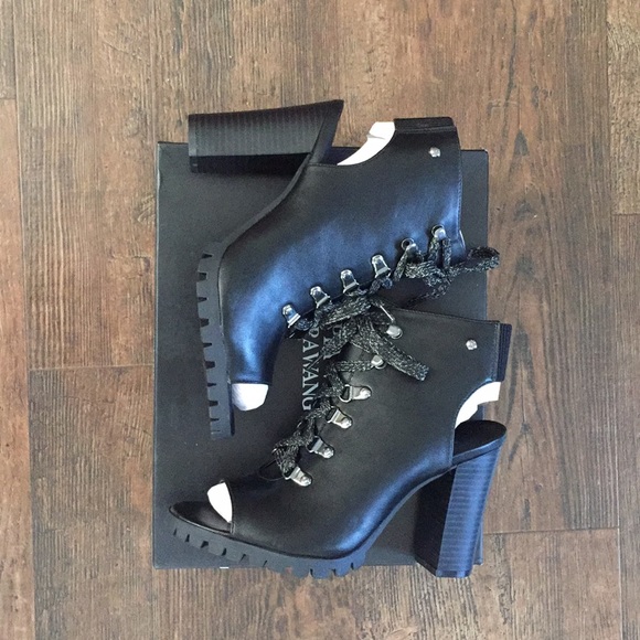 Vera Wang peep toe ankle booties - Picture 5 of 6